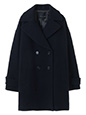 ウール混ロングダブルコート | 冬服 レディース